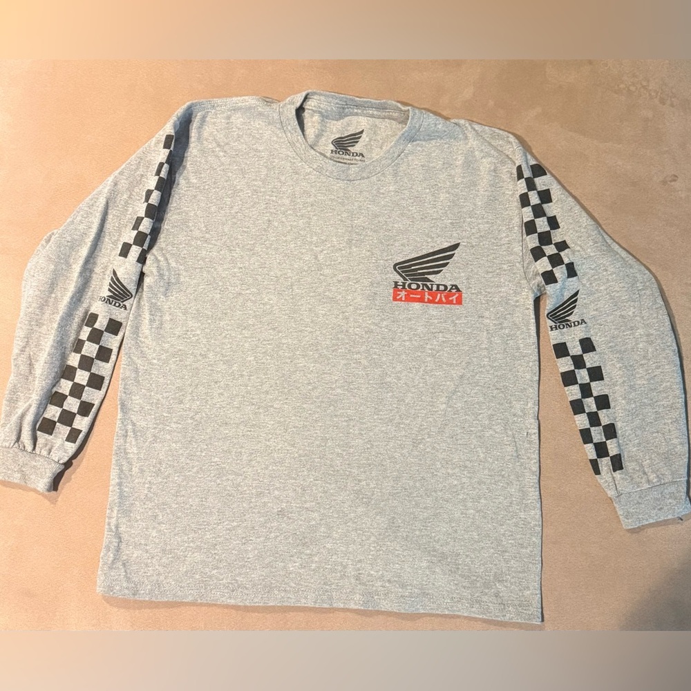 Boy’s Honda Gray Long Sleeve Shirt | Large